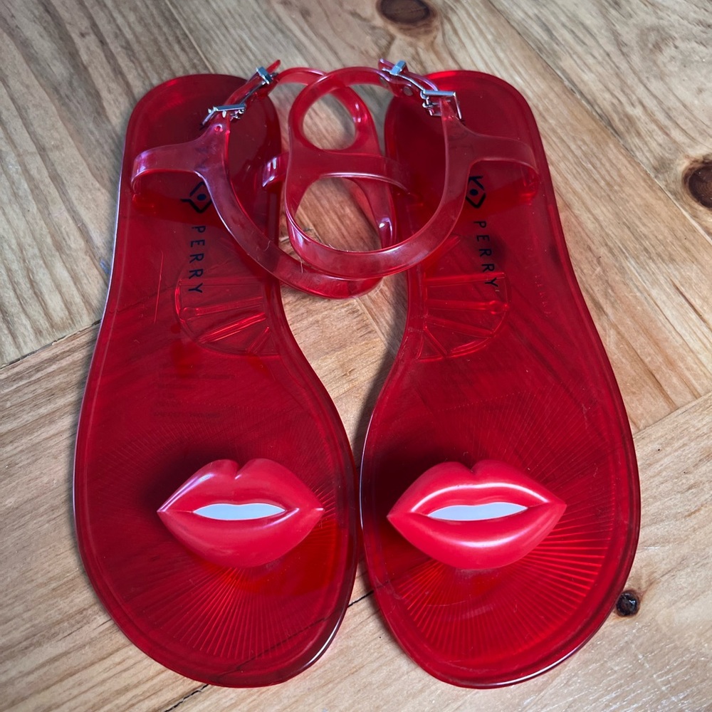 Katy Perry Jelly Collections Red Lip Sandals